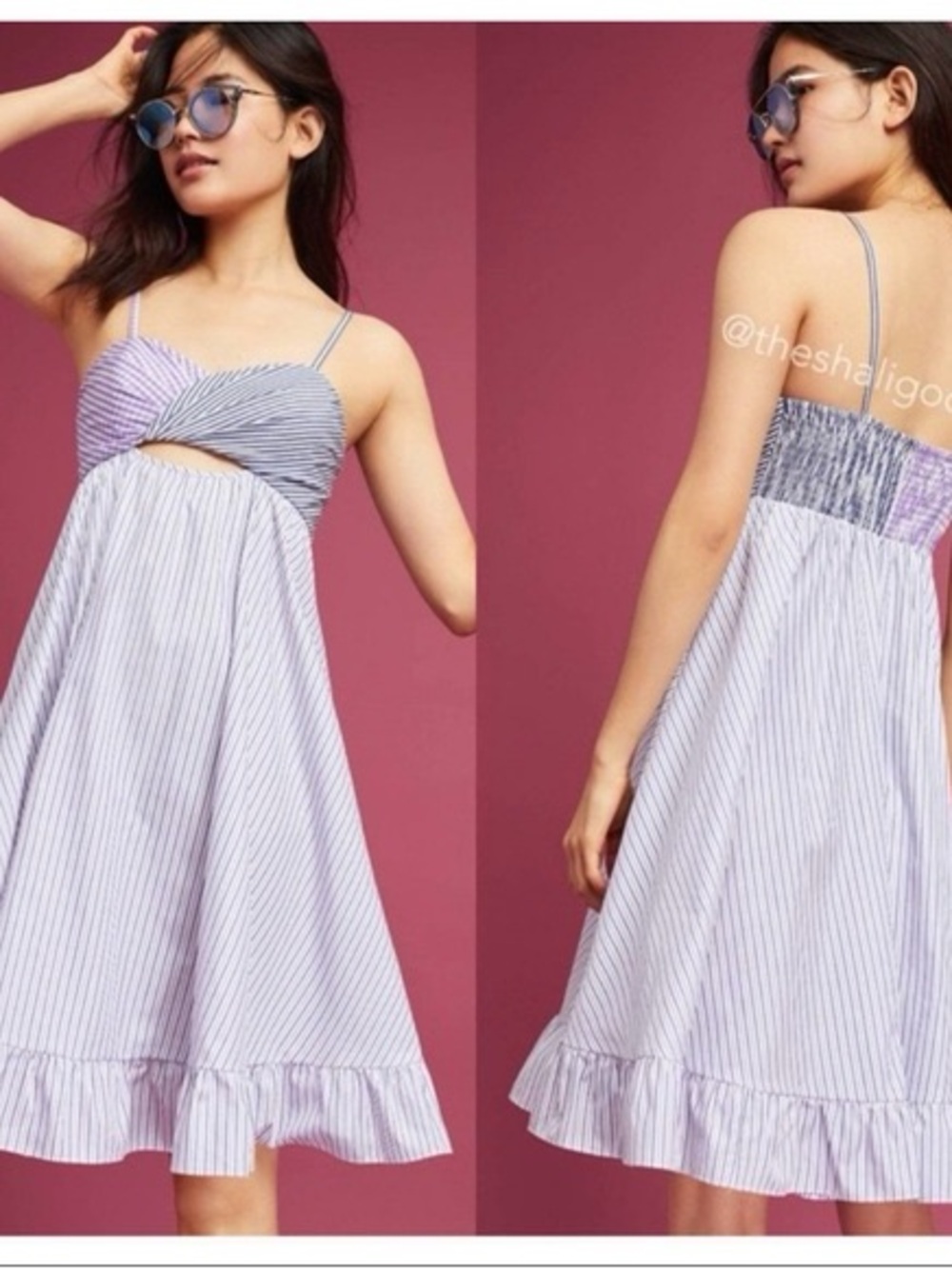 Anthropologie Petersyn smocked Blake dress size S